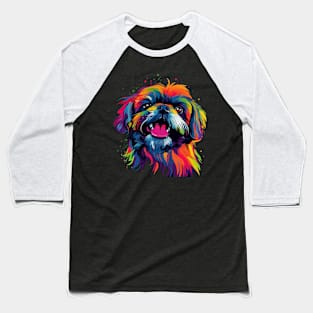 Shih Tzu Smiling Baseball T-Shirt